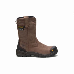 Caterpillar Spur Steel Toe Work Férfi Téli Bakancs Barna, HU-W032